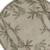 7' Round Ivory Color Wool Area Rug