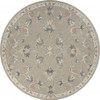 7' Gray Round Wool Hand Tufted Area Rug