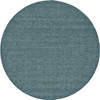8' Blue and Green Round Wool Hand Woven Stain Resistant Area Rug