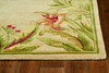 8' Ivory Round Wool Tropical Floral Hand Tufted Area Rug