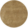 8' Round Polyester Gold Area Rug