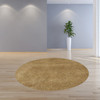 8' Round Polyester Gold Area Rug