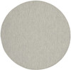 8' Gray Round Power Loom Area Rug