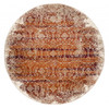 8' Rust Round Oriental Dhurrie Area Rug