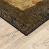 8' Round Brown and Black Abstract Geometric Area Rug