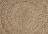 8' Gray Toned Braided Natural Jute Area Rug