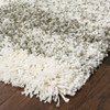 8' Round Gray and Ivory Geometric Pattern Area Rug
