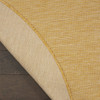 8' Yellow Round Power Loom Area Rug