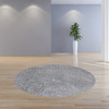 8' Grey Heather Round Indoor Shag Rug