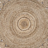 8' Round Natural Coiled Area Rug