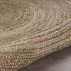 8' Gray Toned Natural Jute Area Rug