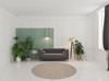 8' Beige Round Power Loom Area Rug