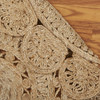 8' Sunshine Golden Natural Jute Area Rug