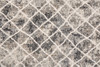 9' Ivory Gray and Taupe Round Abstract Stain Resistant Area Rug