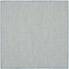 5' Blue Square Geometric Power Loom Area Rug