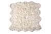 6' x 6' Ombre Tan Faux Fur Washable Non Skid Area Rug