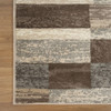 5' Square Slate Square Patchwork Power Loom Stain Resistant Area Rug