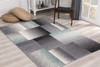 4' x 6' Gray Modern Geometric Rectangle Area Rug