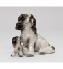 Cocker Spaniel Mom and Puppy Porcelain Sculpture
