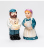 Jewish Couple with Honey and Milk Porcelain Salt and Pepper Shakers, Set of 4