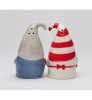 Valentine Gnome Porcelain Salt and Pepper Shakers, Set of 4