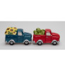 Sunflower and Watermelon Truck Porcelain Salt and Pepper Shakers, Set of 4
