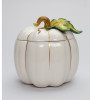 White Pumpkin Porcelain Candy Jar