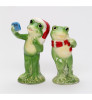 Selfie Frogs Porcelain Salt and Pepper Shakers, Set of 4