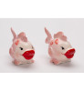 Pink Very Fishy Porcelain Salt and Pepper Shakers, Set of 4