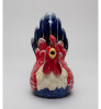 Red and Blue Rooster Bird Porcelain Teapot