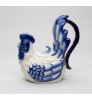 Dutch Blue Rooster Bird Porcelain Teapot