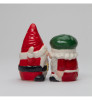 Gnome Santa and Mrs. Claus Porcelain Salt and Pepper Shakers, Set of 4