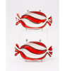 Peppermint Candy Ceramic Candy Dishes, Set of 2