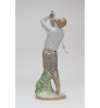 Male Golfer Porcelain Figurine Sculpture