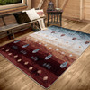 8' x 11' Brushfire Autumnscape Rectangle Nylon Area Rug