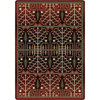 4' x 5' Flourish Forest Garnet Rectangle Nylon Area Rug
