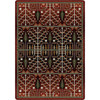 4' x 5' Flourish Forest Garnet Rectangle Nylon Area Rug