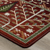 4' x 5' Flourish Forest Garnet Rectangle Nylon Area Rug