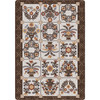 4' x 5' Inspired Quilt Brown Rectangle Nylon Area Rug