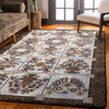 8' x 11' Inspired Quilt Brown Rectangle Nylon Area Rug