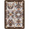 3' x 4' Inspired Quilt Brown Rectangle Scatter Nylon Area Rug