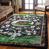 3' x 4' Home Sewn Midnight Rectangle Scatter Nylon Area Rug