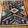 4' x 5' Interlaced Horizon Gem Rectangle Nylon Area Rug