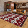 8' x 11' Pathways Red Rectangle Nylon Area Rug