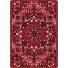 4' x 5' Kerchief Rodeo Red Rectangle Nylon Area Rug