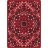 5' x 8' Kerchief Rodeo Red Rectangle Nylon Area Rug