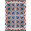 5' x 8' United Quilt Antique Red White Blue Rectangle Nylon Area Rug