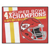 33.75" x 42.5" Kansas City Chiefs 4x Super Bowl Champs Dynasty All Star Red Rug