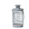 Round Cage Lantern in Weathered Zinc