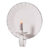 Large Round Candle Sconce in Rustic White